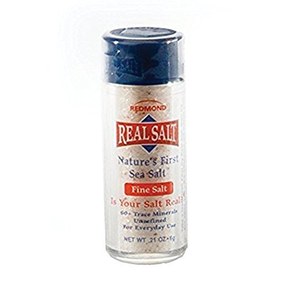 Redmond Real Sea Salt - Natural Unrefined Organic Gluten Free Fine, 0.21 Ounce Pocket Shaker (4 Pack)