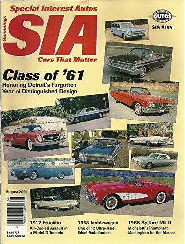 2001 01 July / August Special Interest Autos Magazine, Number # 184 (Drive Reports: 1958 Edsel Amblewagon / 1912 Franklin / 1966 Triumph Spitfire)