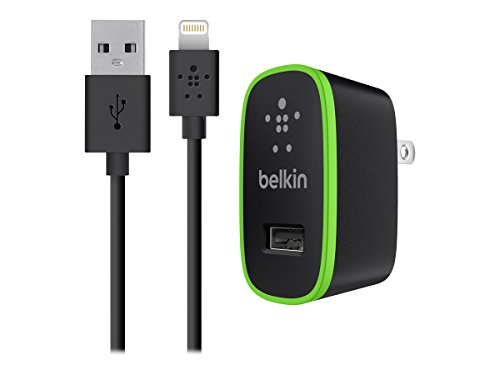 Belkin Apple Certified MIXIT Home Charger with 4-Foot Lightning Cable (2.1 Amp / 10 Watt), Black