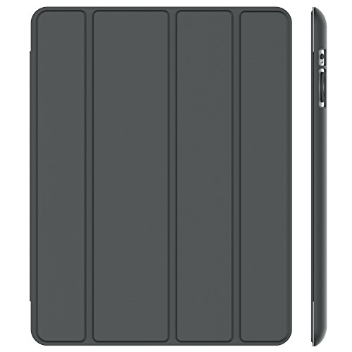 JETech Case for Apple iPad 2 3 4 (Old Model) Smart Cover with Auto Sleep/Wake (Dark Grey)