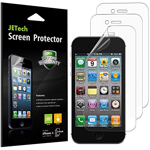 JETech 3-Pack iPhone 4 / 4s Screen Protector Film Retail Packaging for Apple iPhone 4/4s (HD Clear) - 0302