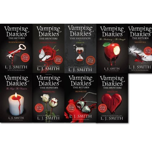Vampire Diaries Collection Series 1-11, 9 Books set, By L J Smith Unseen, Destiny Rising, Moonsong, Phantom, Shadow Souls, Nightfall, the Fury+The Reunion and The Awakening: AND The Struggle)