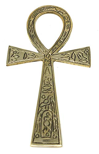 Brass Ankh Brass Large ( 3 1/2" x 6 1/2") For Altar Or Wallâ€¦ (golden)