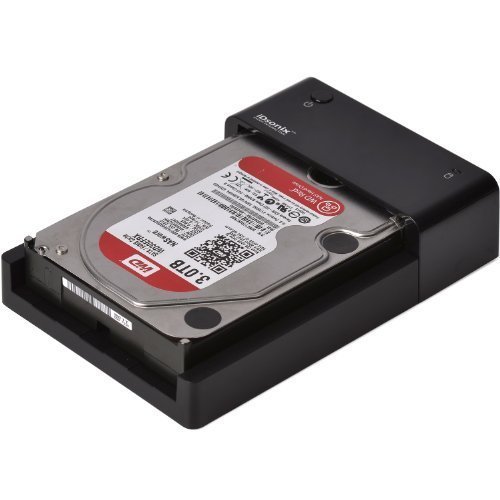 iDsonix Esata to Sata USB 3.0 SATA III External Hard Drive Lay-Flat Docking Station for 2.5/3.5 Inch HDD SSD Support 8 TB and UASP