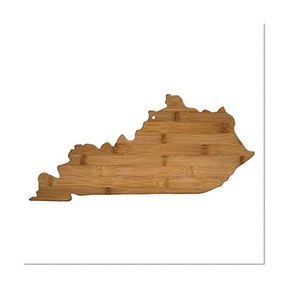 Totally Bamboo Kentucky State Shaped Bamboo Serving and Cutting Board