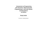 e-Study Guide for: Introduction to Programming with Greenfoot: Object-Oriented Programming in Java with Games and Simulations: Computer science, Software engineering