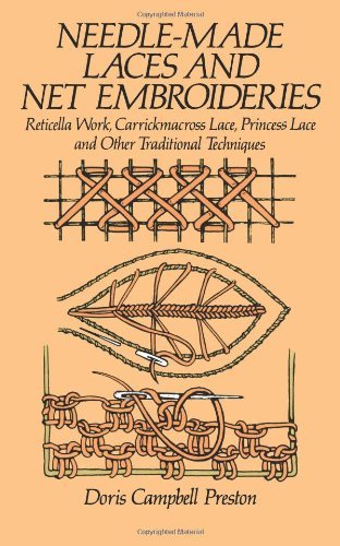 Needle-Made Laces and Net Embroideries: Reticella Work, Carrickmacross Lace, Princess Lace and Other Traditional Techniques (Dover Knitting, Crochet, Tatting, Lace) [Paperback] [1984] (Author) Doris Campbell Preston