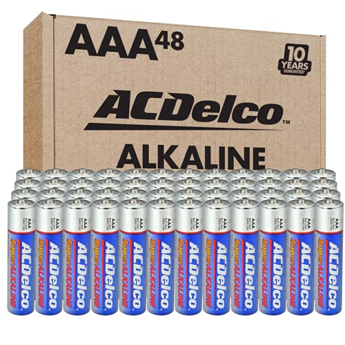 ACDelco 48-Count AAA Batteries, Maximum Power Super Alkaline Battery, 10-Year Shelf Life