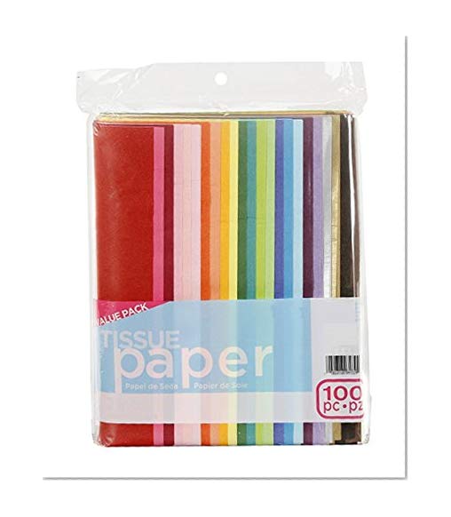 Book Cover ArtVerse 100-Piece Premium Quality Tissue Gift Wrapping Paper Crafts, Packing and More, 20 x 26 inches (100 Sheets), Assorted Colors