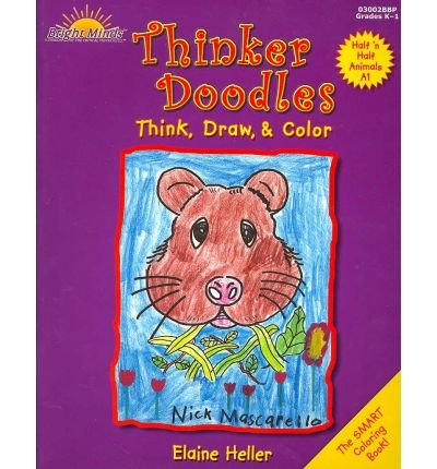 Thinker Doodles, Half 'n-Half Animals Book A1: Think, Draw, & Color Grades K-1 (Paperback) - Common