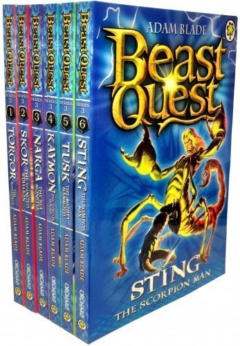 Beast Quest Series 3 Collection - 6 Books RRP £29.94 (13. Torgor the Minotaur; 14. Skor the Winged Stallion; 15. Narga the Sea Monster; 16. Kaymon the Gorgon Hound; 17. Tusk the Mighty Mammoth; 18. Sting the Scorpion Man)