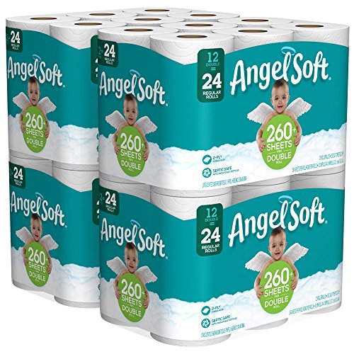 Book Cover ANGEL SOFT Toilet Paper Bath Tissue, 48 Double Rolls, 260+ 2-Ply Sheets Per Roll