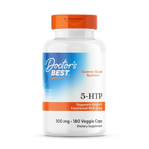 Doctors Best 5-HTP, Supports Mental & Emotional Well-Being, Non-GMO, Gluten Free, Soy Free, Vegan 180 Veggie Caps