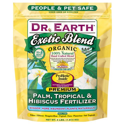 Book Cover DR EARTH INC 756P Exotic Dr. Earth Exoitc Blend Palm, Tropical & Hibiscus Fertilizer 4lb, Natural