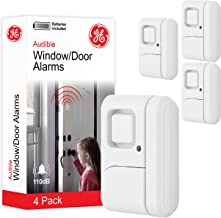 GE Personal Security Window/Door, 4-Pack, DIY Protection, Burglar Alert, Wireless, Chime/Alarm, Easy Installation, Ideal for Home, Garage, Apartment, Dorm, RV and Office, 45174, 4 Pack
