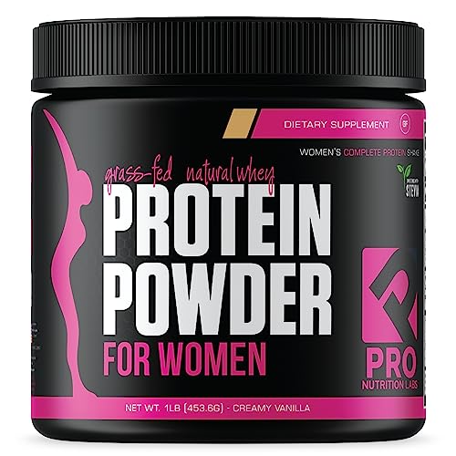 Book Cover PRO NUTRITION LABS Whey Protein Vanilla Powder for Women - Supports Lean Muscle Mass - Low Carb - Gluten Free - Grass Fed and rBGH Hormone Free Vanilla Whey (Creamy Vanilla, 1 lb)