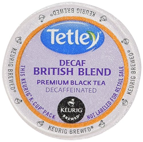 Book Cover Tetley Decaffeinated Black Tea K-Cup Portion Pack for Keurig Brewers, British Blend, 24 count, Pack of 1