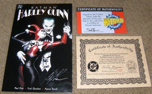 Batman Harley Quinn Limited Edition of 2,500 with Certificate of Authenticity (Hand Signed by Paul Dini, Aaron Sowd and Alex Ross!)