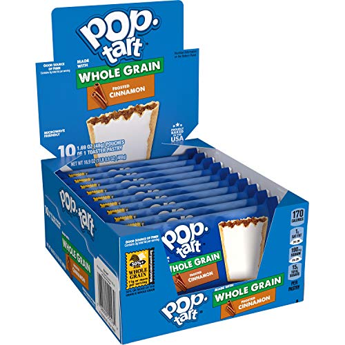 Book Cover Pop-Tarts, Toaster Pastries Made with Whole Grain, Frosted Cinnamon 17.6oz (120 Count)