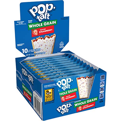 Book Cover Pop-Tarts Made with Whole Grain, Frosted Strawberry, 17.6oz (120 Count)