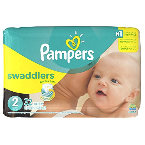 Book Cover Pampers Swaddlers Disposable Diapers Size 2, 32 Count, JUMBO