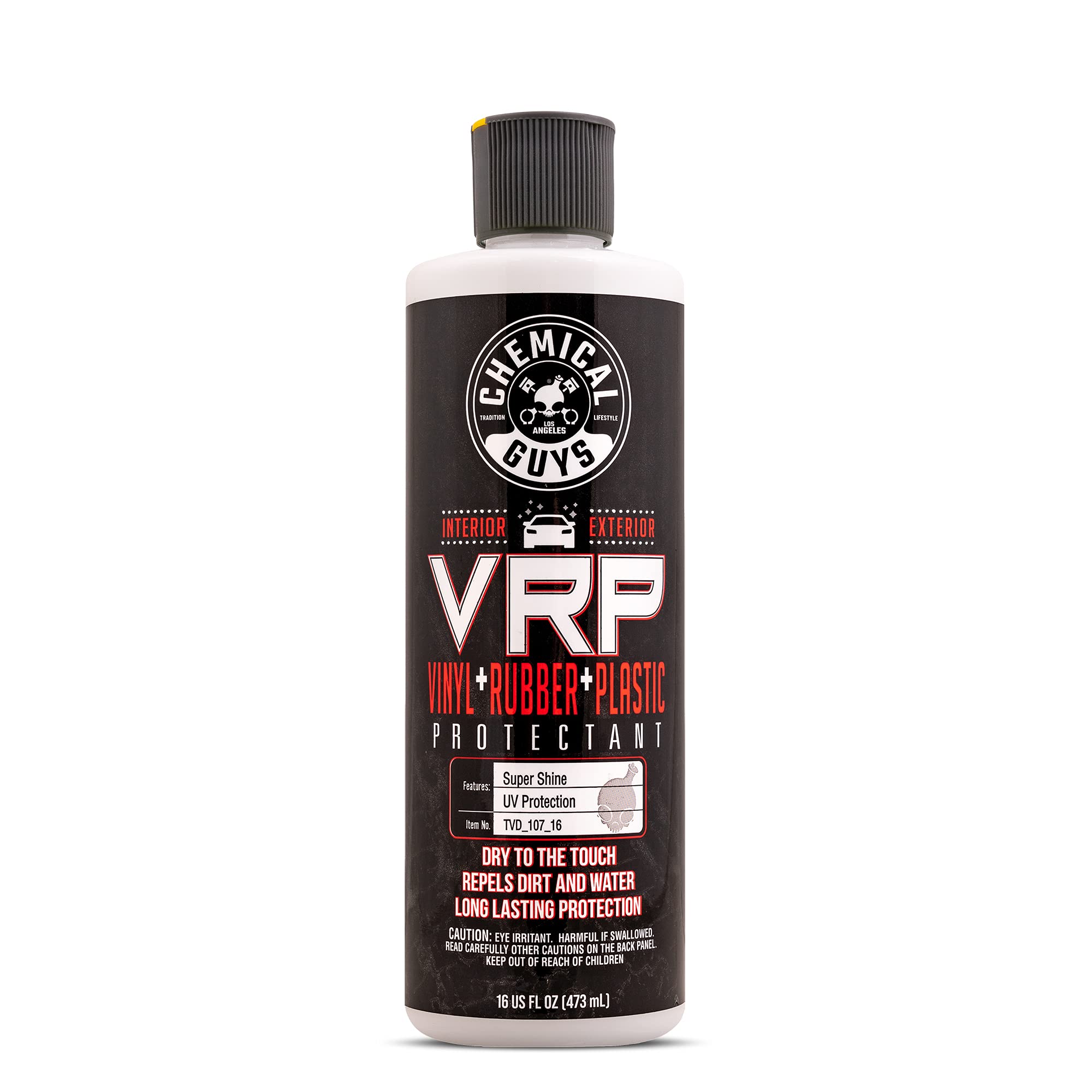 Book Cover Chemical Guys TVD_107_16 VRP Vinyl, Rubber and Plastic Non-Greasy Dry-to-the-Touch Long Lasting Super Shine Dressing for Tires, Trim and More, Safe for Cars, Trucks, SUVs, RVs & More, 16 fl oz VRP 16 oz