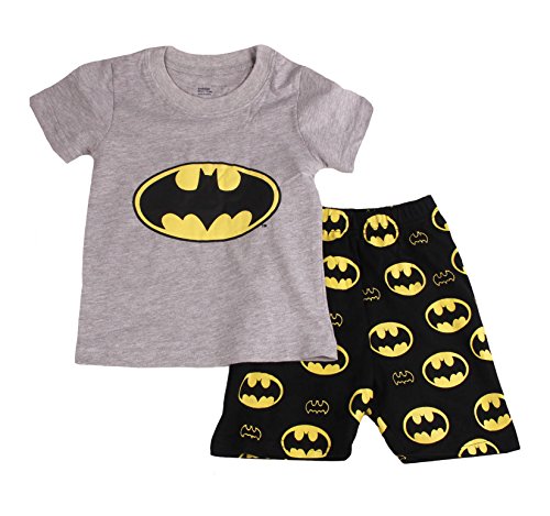 Book Cover Gray Bat Boys Shorts 2 Piece Pajama Set 100% Cotton G6057,Size 5T