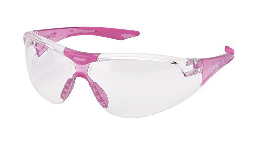 Book Cover Elvex WELSG18CSLPINK Avion, One Size, Clear Lens/Slim Fit Pink Temple