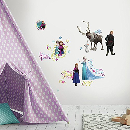 Book Cover RoomMates Frozen Peel & Stick Glitter Wall Decals