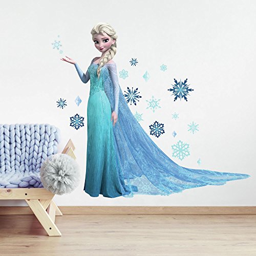 Book Cover Roommates RMK2371GM Frozen Elsa Peel And Stick Giant Wall Decals, 1-Pack