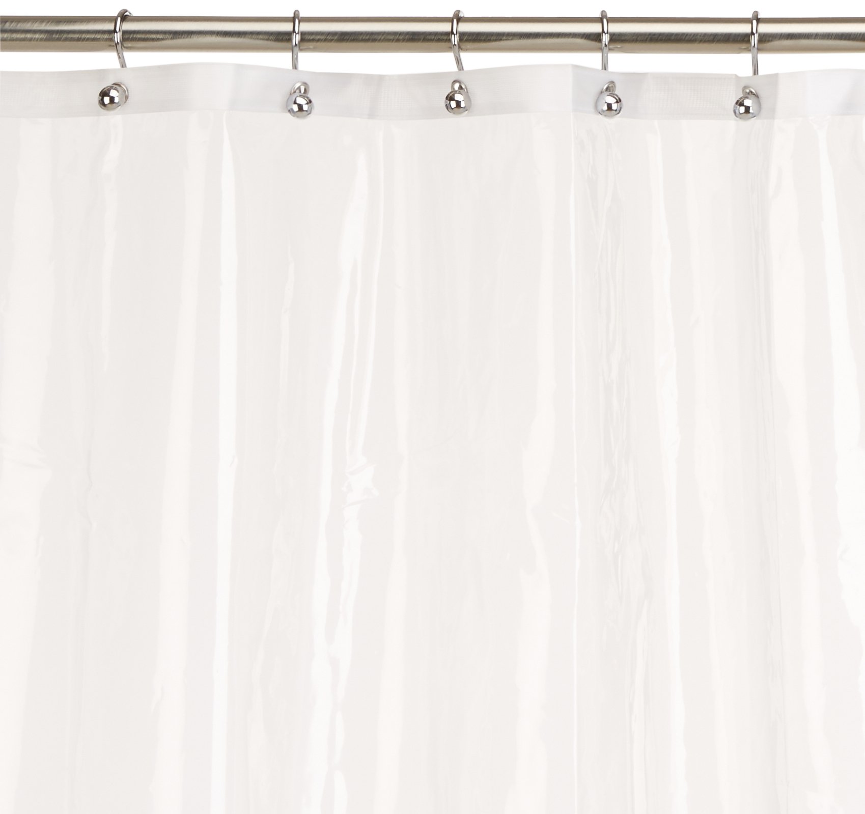Book Cover Carnation Home Fashions 10-Gauge PEVA 72 by 84-Inch Shower Curtain Liner, X-Long, Super Clear