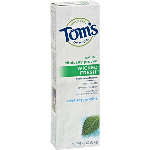 Tom's of Maine Wicked Fresh Long Lasting Fresh Breath Fluoride Toothpaste, 4.7-Ounce (Pack of 2)