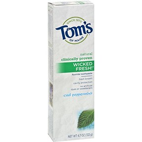 Tom's of Maine Wicked Fresh Long Lasting Fresh Breath Fluoride Toothpaste, 4.7-Ounce (Pack of 2)