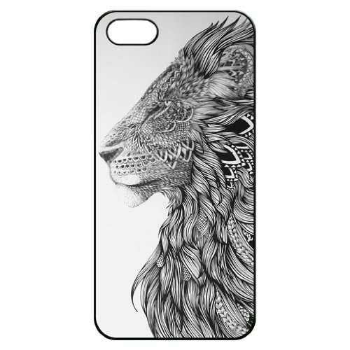 Lion Head Art Hard Back Iphone 5 5s Shell Case Cover Skin for Iphone 5/5s Cases - Black/white/clear