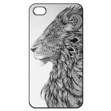 Lion Head Art Hard Back Iphone 4/4s Shell Case Cover Skin for Iphone 4 4g 4s Cases - Black/white/clear