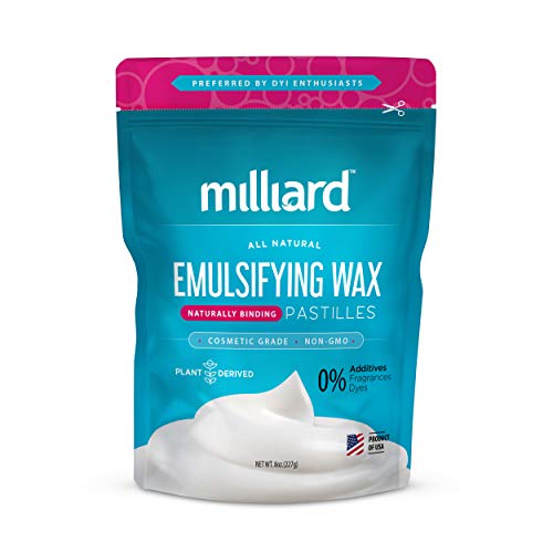 Milliard Non-GMO Emulsifying Wax Pastilles NF â€“ 8 OZ. Resealable Freshness Storage Bag