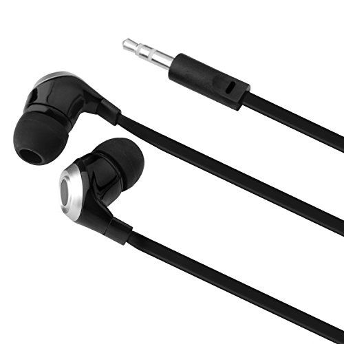 Insten Black/Silver in-Ear Stereo Headset Compatible with iPhone X/8 Plus/7/ Kindle Fire HD 7 2nd Gen Fire HDX 7/Kindle Fire HDX 8.9/ Galaxy S10/S10 Plus/S10e/S9/S9+ S9 Plus/S8/S8+ Plus