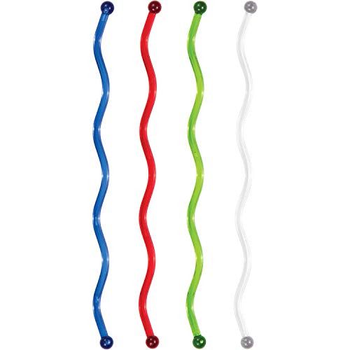 Creative Converting 24 Count Wavy Plastic Stirrers, Assorted Colors