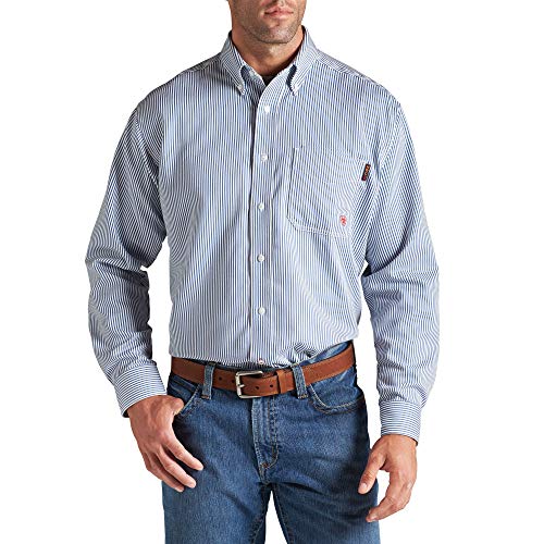 Ariat Men’s Flame Resistant Button down, Bold Blue, X-Large