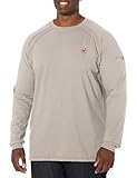 Ariat Men's Flame Resistant Long Sleeve Work Crew, Silver Fox, Large