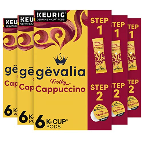 Gevalia Cappuccino K-Cup Packs and Froth Packets - 6 Count (Pack of 6)