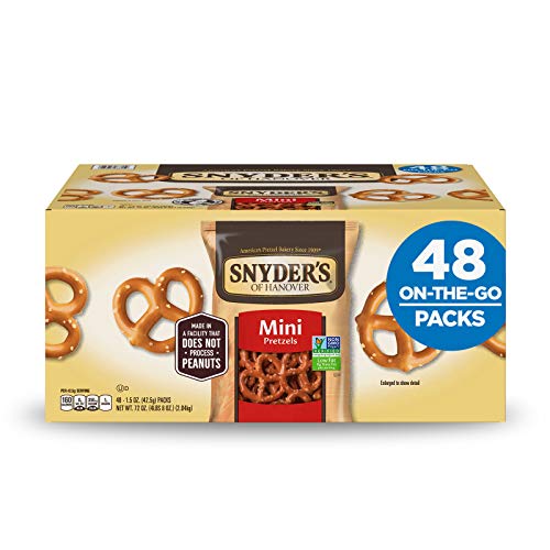 Book Cover Snyder's of Hanover Mini Pretzels, Individual Packs, 1.5 Ounce, 48 Count