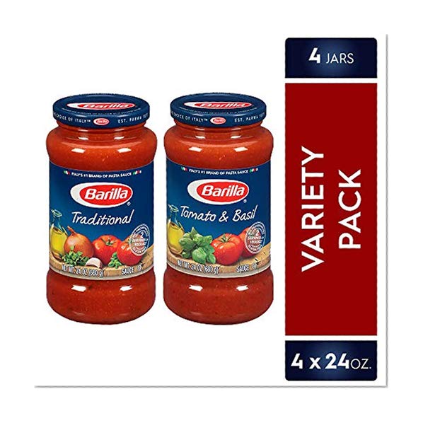 Book Cover Barilla Pasta Sauce Variety Pack, 24 Ounce, 4 Jars