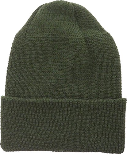 Military Genuine GI Winter USN Warm Wool Hat Watch Cap (Olive Drab)