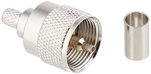MPD Digital PL259 Male Crimp Connector for RG8x, Mini 8, LMR240 for UHF/VHF/CB/Ham Radios and Antennas (Bag of 6)