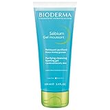Bioderma Sébium Foaming Gel Gentle Face Cleanser Tube, Makeup Removing Cleanser, Skin Purifying Face Wash for Combination to Oily Skin, Travel Size 3.3 Fl Oz