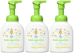 Babyganics Foaming Hand Soap, Fragrance Free, 8oz, 3 Pack, Packaging May Vary