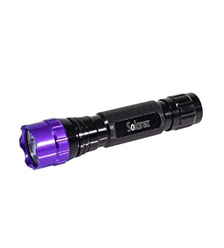 SOLAREZ High Output UV Cure Flashlight ~ High Power UV Beam ~ 10X The UV of an avg Focusable Beam 385nm UV Flashlight, Extra Surface Penetration, Cure Resins in 30 Sec! Fly Tie UV Torch