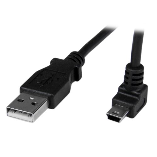 StarTech.com USBAMB1MU 1 m Mini USB Cable Cord, A to Up Angle Mini B, Up Angled Mini USB Cable, 1x USB A (M), 1x USB Mini B (M) - Black