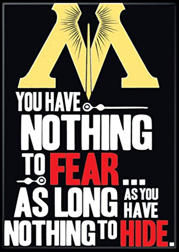Ata-Boy Harry Potter Ministry of Magic Nothing to Fear 2.5" x 3.5" Magnet for Refrigerators and Lockers